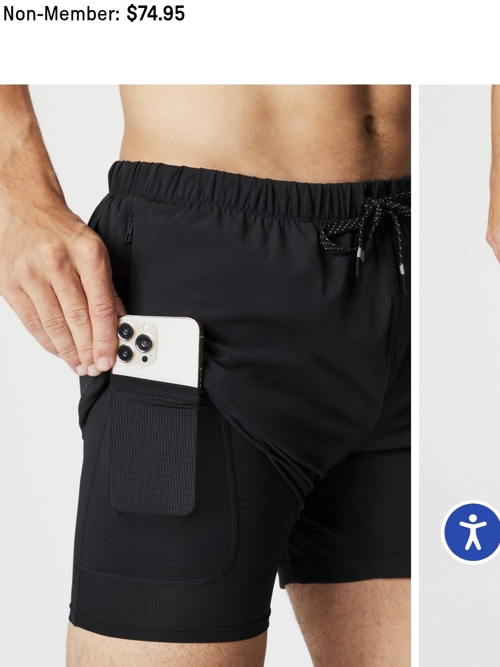 Fabletics The One Shorts 5 Inch Lined - Black